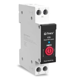 Finery® 63A WiFi Smart Switch with Power Monitoring for EV Charger, AC, Geyser, Water Pump, Room Heater Heavy Duty