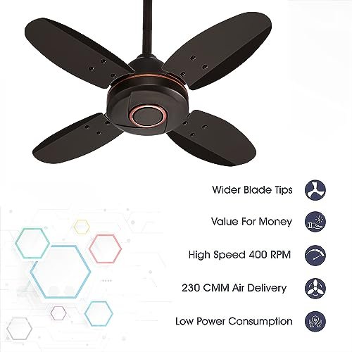 Buy ACTIVA ORNET 600mm Ceiling Fan, 850 RPM High Speed Air Delivery with 4 Blades, Anti-Dust Coating, 2 Years Warranty - Image 6