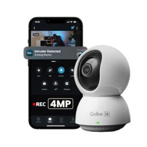 Qubo Smart 360° 4MP [Ultra 2K] Wi-Fi Security Camera by Hero Group | Indoor CCTV Cam for Home | AI Person Detection | Auto-Alarm | App Alerts | NightPulse Vision | SD&Cloud Storage | Made in India  Amazon.in: Electronics