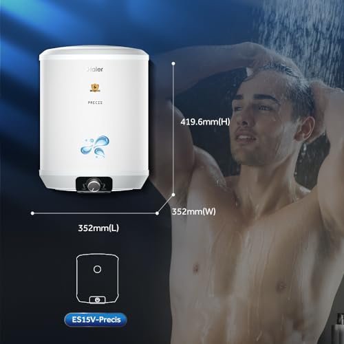 Buy Haier Precis Water Geyser 15 Litre 5 Star Rated Water Heater|Pipe Free Installation Abs Body Temperature Control Shock Proof Glasslined Tank|8 Safety Levels|High Rise Compatible|Bacteria Proof System - Image 2