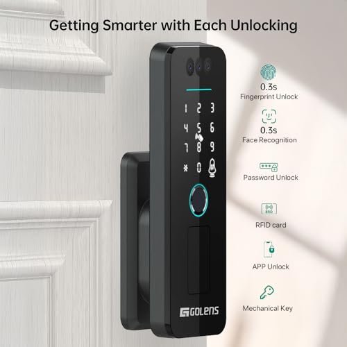 Golens X32 Face Recognition Smart Rim Lock - Image 2